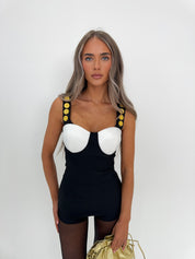 REAGAN BANDAGE PLAYSUIT