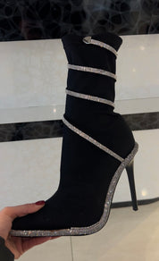 STASSIE Diamanté Heeled Boots